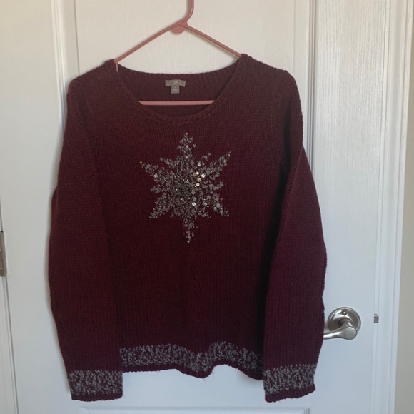J. Jill Sweaters Jjill Wine Colored Sweater Poshmark